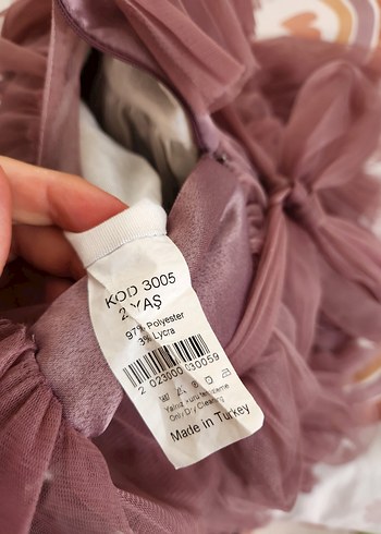 Mor Fırfırlı Kız Çocuk Abiye Elbise - Görsel 4