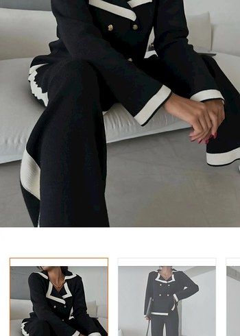 Kadın Siyah Kemerli Midi Kumaş Pantolon - Görsel 2