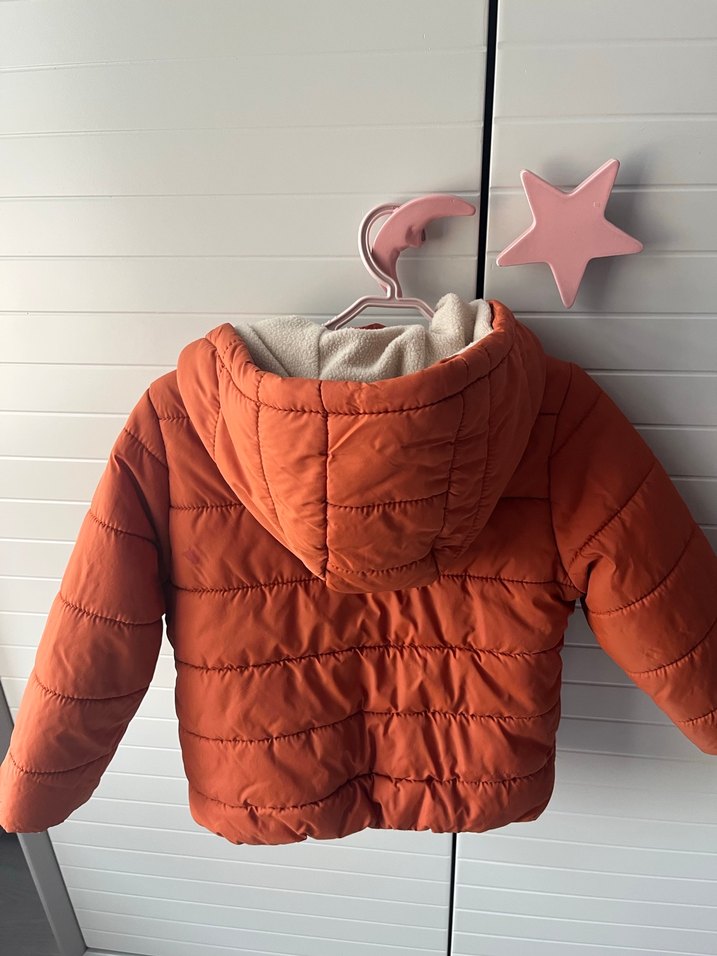 Kahverengi Kapüşonlu Erkek Çocuk Mont - Görsel 2