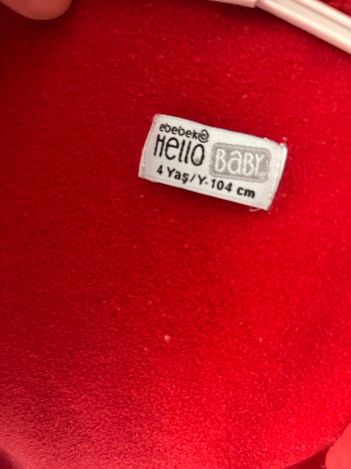 Kız Çocuk Kırmızı Fermuarlı Polar Ceket - Görsel 3