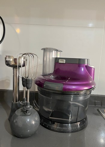 Mor ve Gri Çok Fonksiyonlu Blender arzum hestia