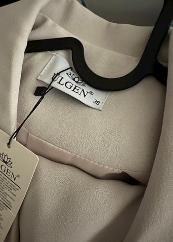 Bej Midi Kadın Takım Elbise, Kemerli, Regular Fit - Görsel 2