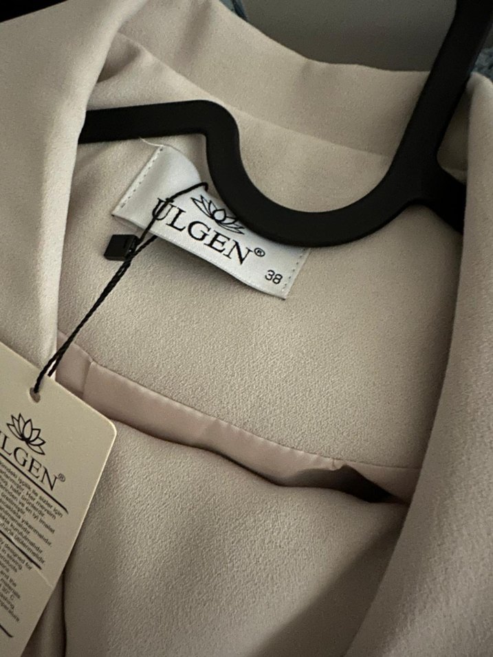 Bej Midi Kadın Takım Elbise, Kemerli, Regular Fit - Görsel 2