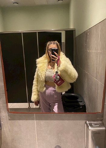 Bej Kadın Kürk Detaylı Midi Kürk - Görsel 2