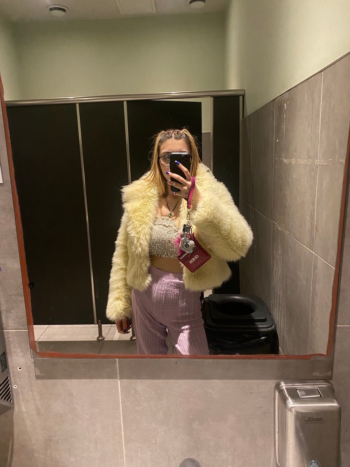 Bej Kadın Kürk Detaylı Midi Kürk - Görsel 2