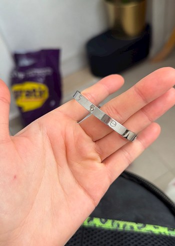 Gri Minimalist Kadın Bileklik - Görsel 2