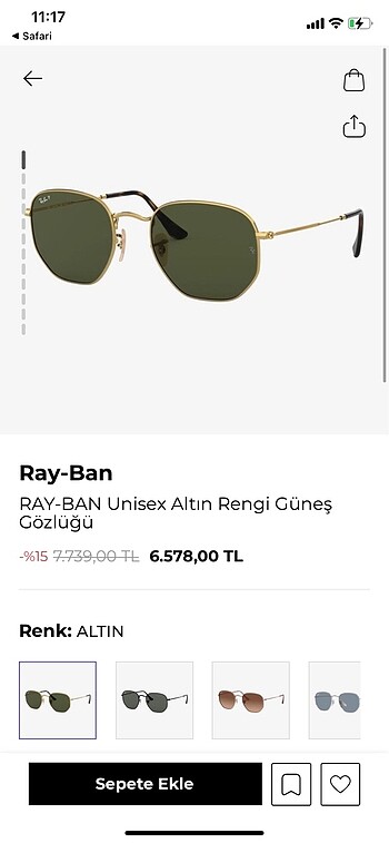 ray ban hexagonal unisex