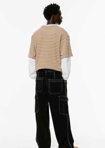 Pull and Bear Erkek Bol Kesim Kargo Pantalon