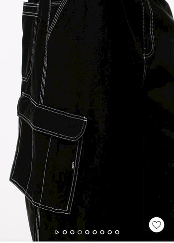 Erkek Bol Kesim Siyah Kargo Pantalon - Görsel 5