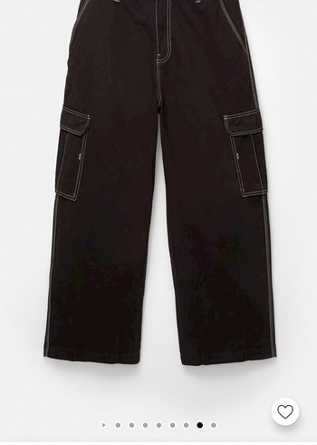l Beden siyah Renk Erkek Bol Kesim Kargo Pantalon