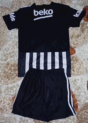 Adidas Çocuk Beşiktaş Siyah-Beyaz Çizgili Takım - Görsel 6