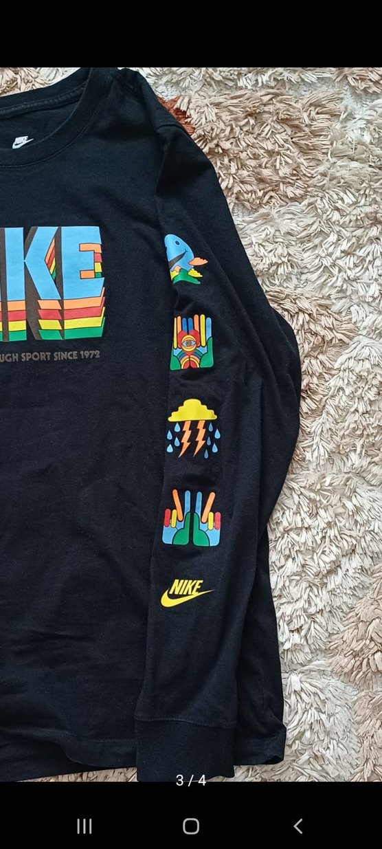 Erkek Siyah Nike Uzun Kollu - Görsel 3