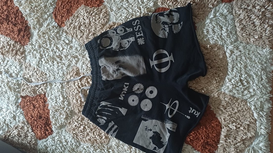 Siyah Baskılı Jaded London Grunge Punk Şort - Görsel 2