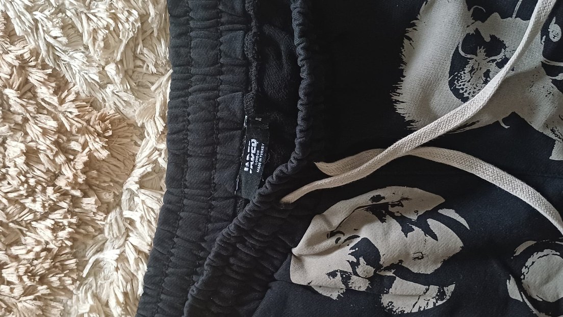 Siyah Baskılı Jaded London Grunge Punk Şort - Görsel 3