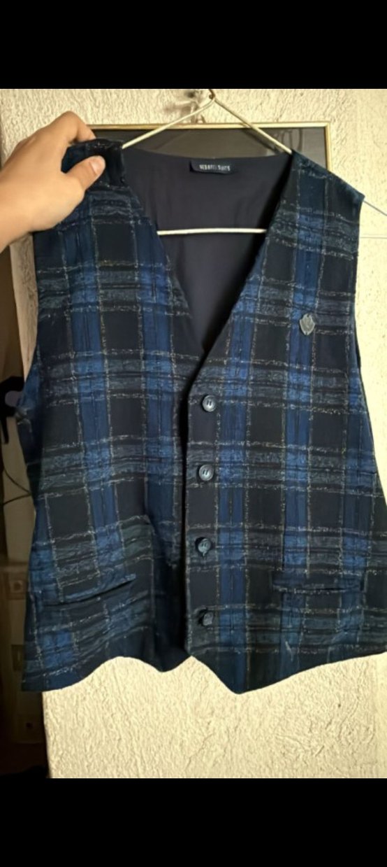 Düğmeli Lacivert Erkek Yün Ceket - Görsel 5