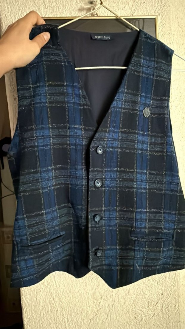 Düğmeli Lacivert Erkek Yün Ceket - Görsel 2