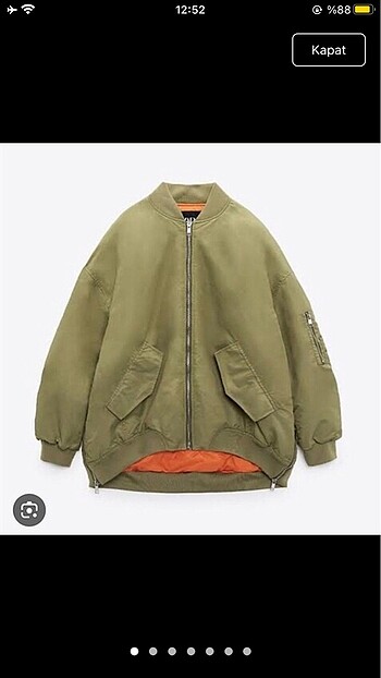 m Beden haki Renk Zara bomber ceket