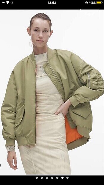 m Beden Zara bomber ceket