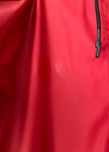 Bordo kırmızı Kadın deri Yağmurluk Kapüşonlu - Görsel 4