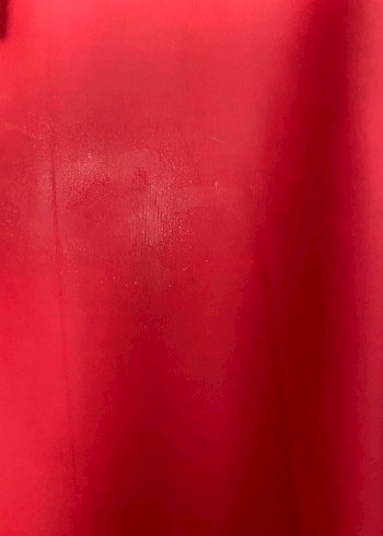 Bordo kırmızı Kadın deri Yağmurluk Kapüşonlu - Görsel 5