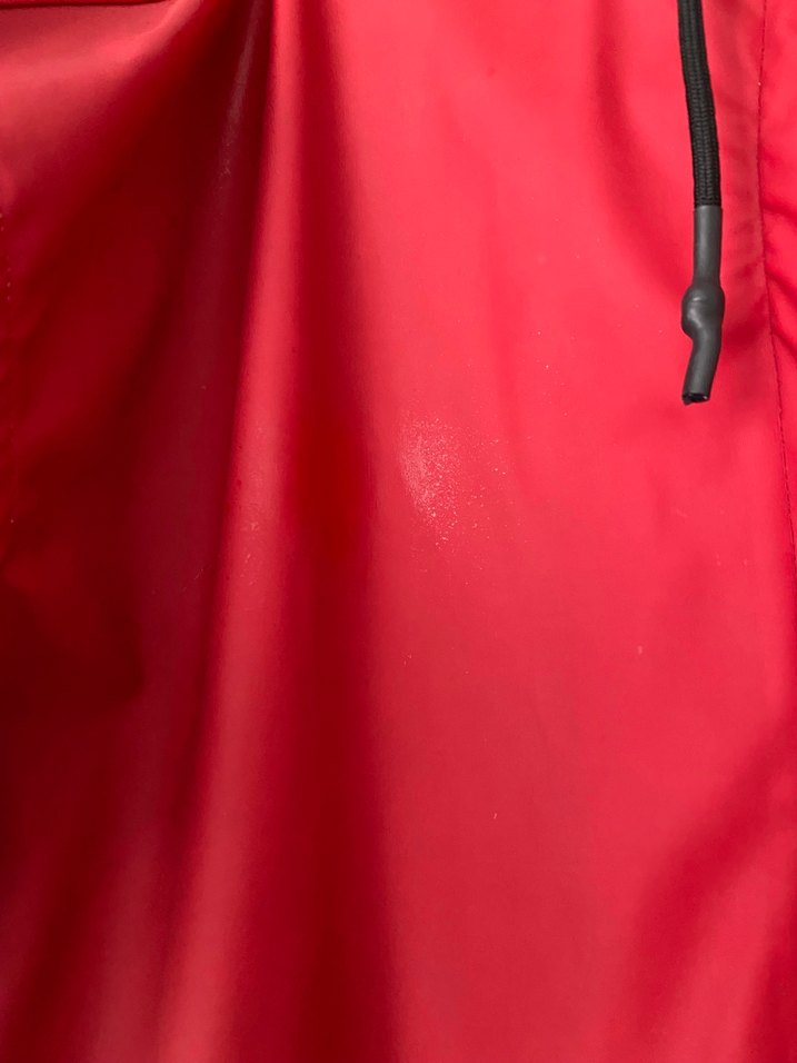 Bordo kırmızı Kadın deri Yağmurluk Kapüşonlu - Görsel 4
