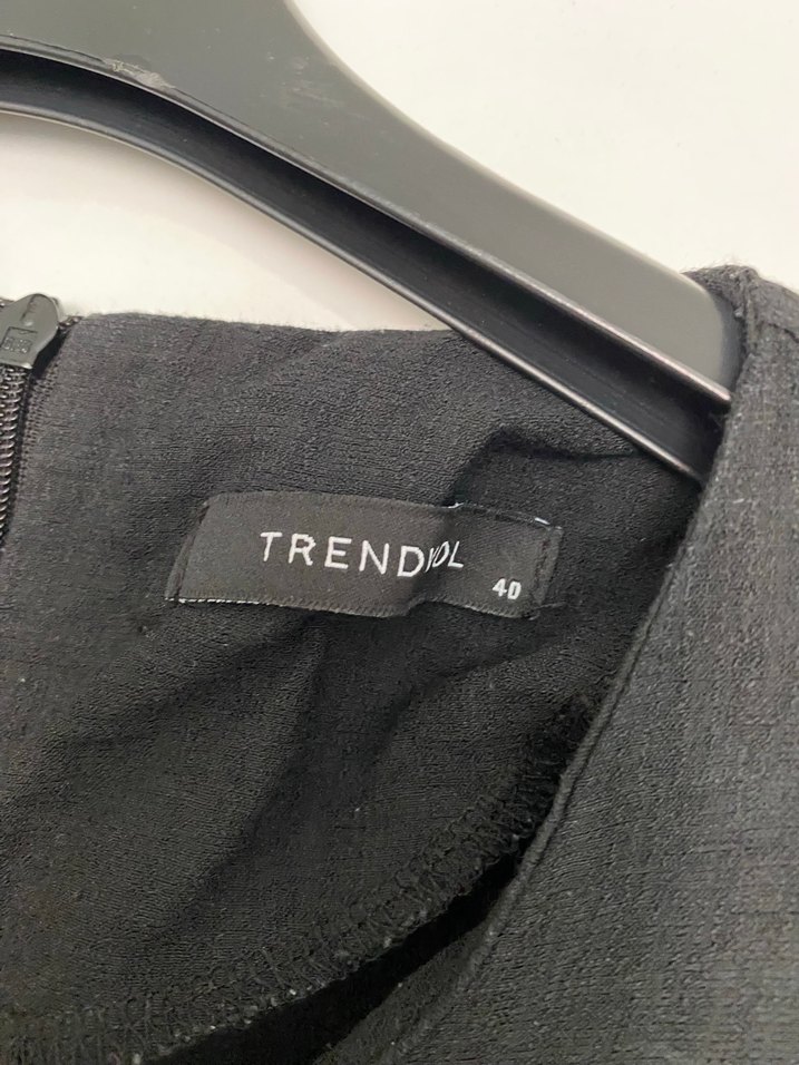 Siyah Uzun Keten Kadın tulum Elbise - Görsel 3