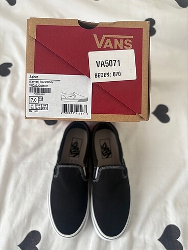 37 Beden siyah Renk Vans asher authentic siyah