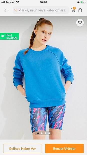 Koton Kadın Mavi Sweatshirt