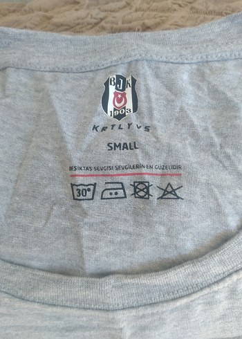 Beşiktaş BJK Baskılı Gri sw Tişört. orijinal. s beden.