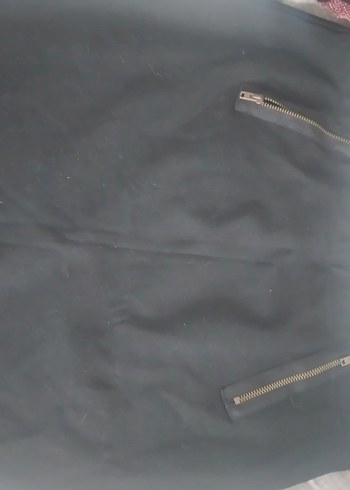 Siyah likrali Mini Etek Fermuar aksesuar. xl beden. - Görsel 7