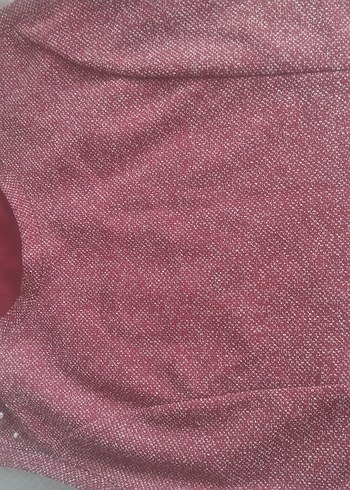 Bordo Payetli kısa Bayan bluz ya da yelek. çok şık - Görsel 5