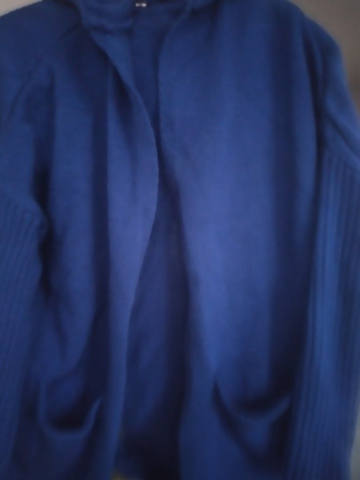 saks mavi. Bayan hırka. s ve m beden uyumludur - Görsel 2