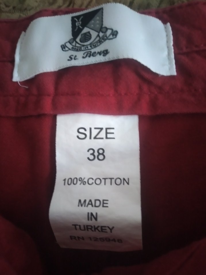 bay bayan 38 beden  Kırmızı Midi Boy Rahat Kesim Şort bermuda - Görsel 3