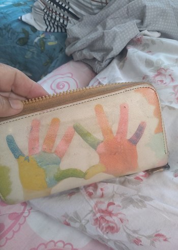 Çok Renkli Bohem Baskılı Fermuarlı Cüzdan - Görsel 7