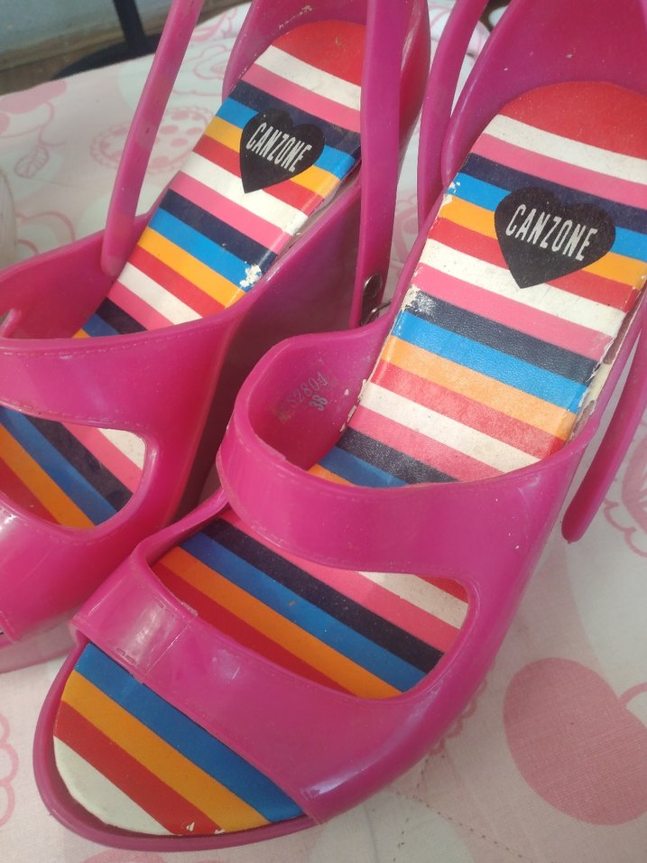 Bayan canzone marka pembe 38 no ayakkabı temiz. - Görsel 3