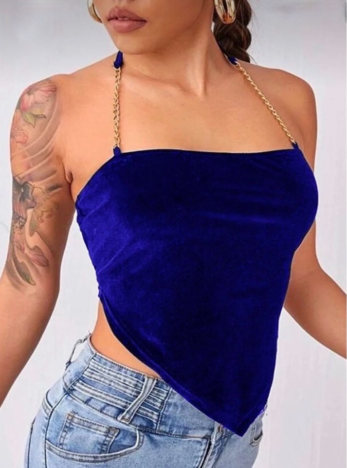 Lacivert Zincirli Bluz - Görsel 2