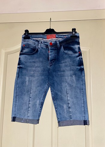 Erkek Slım Fit Kot Şort - Görsel 3