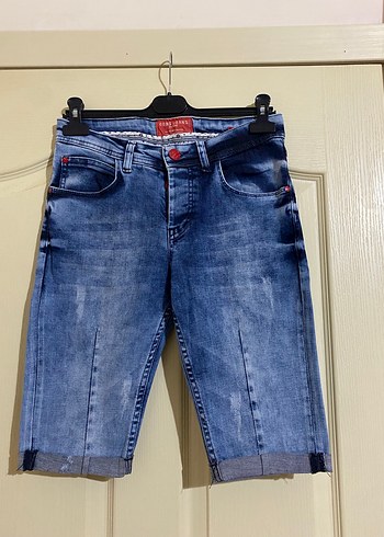 Erkek Slım Fit Kot Şort - Görsel 2