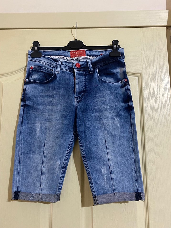 Erkek Slım Fit Kot Şort - Görsel 2