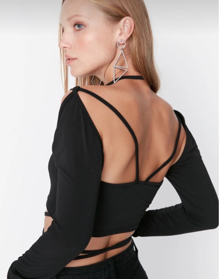 İpli Detaylı Bluz - Görsel 2