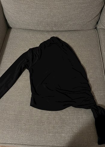 Tek Kol Belden Bağlamalı Bluz - Görsel 3