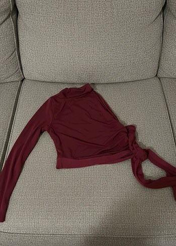 Tek Kol Belden Bağlamalı Bluz - Görsel 3