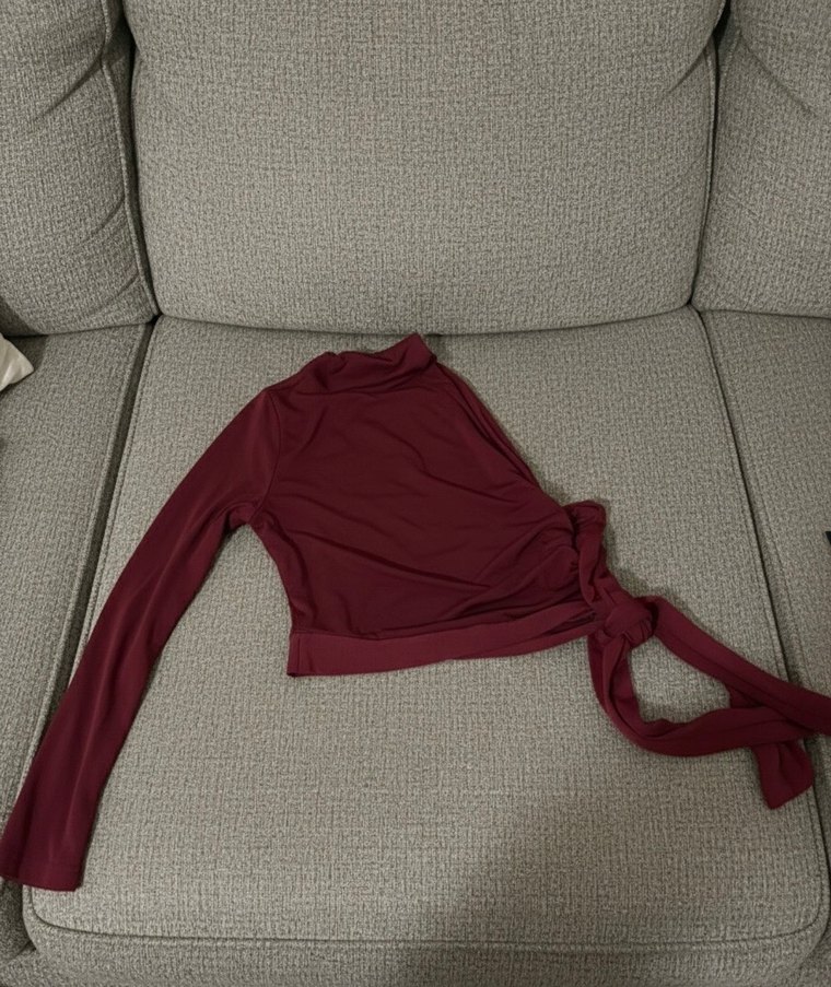 Tek Kol Belden Bağlamalı Bluz - Görsel 3