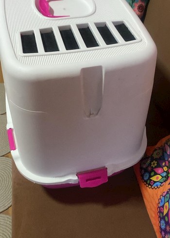 Pembe Kapalı Kedi Tuvaleti Kabı - Görsel 4