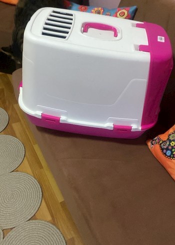 Pembe Kapalı Kedi Tuvaleti Kabı - Görsel 5