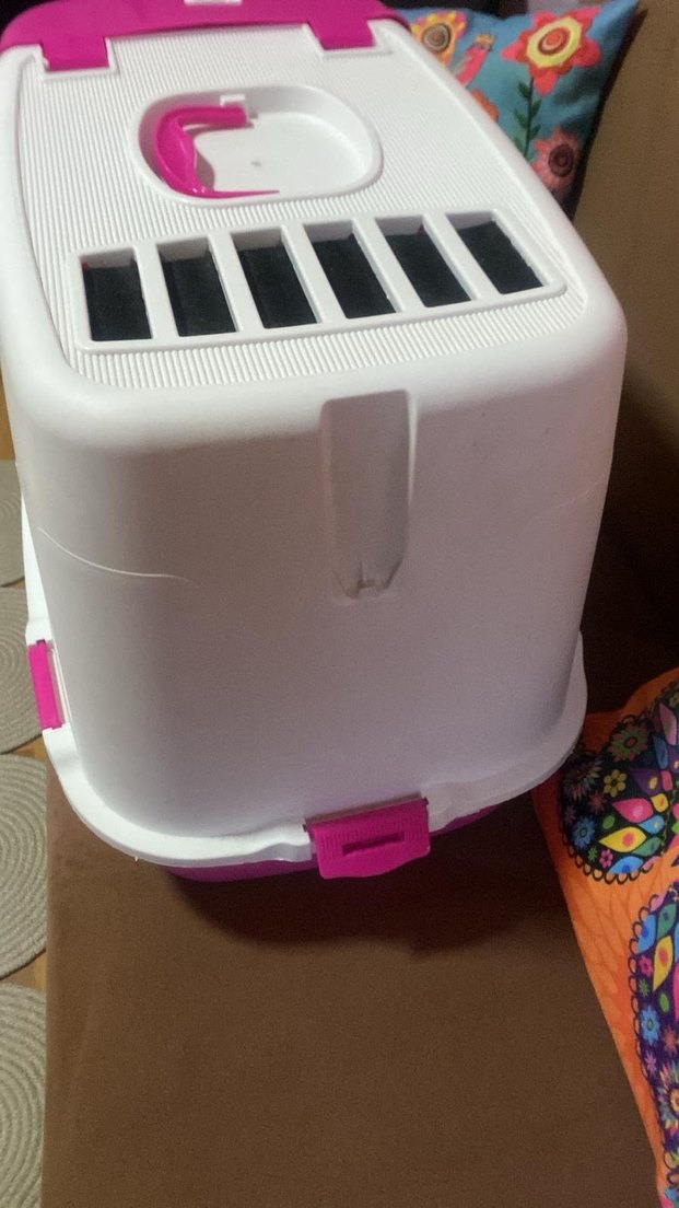 Pembe Kapalı Kedi Tuvaleti Kabı - Görsel 4