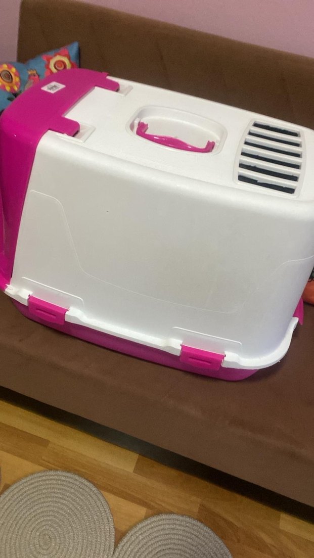 Pembe Kapalı Kedi Tuvaleti Kabı - Görsel 3