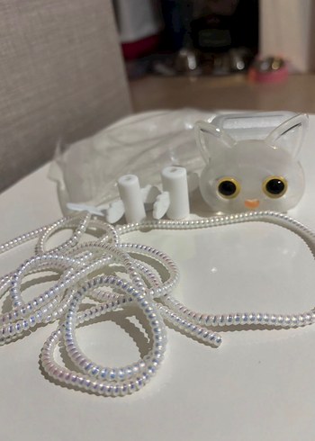 iPhone Şarj Aleti Koruma Seti Kedili - Görsel 2