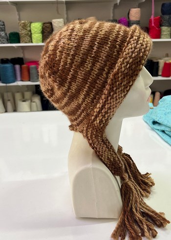 Bej Örgü Kadın Bere - Görsel 3