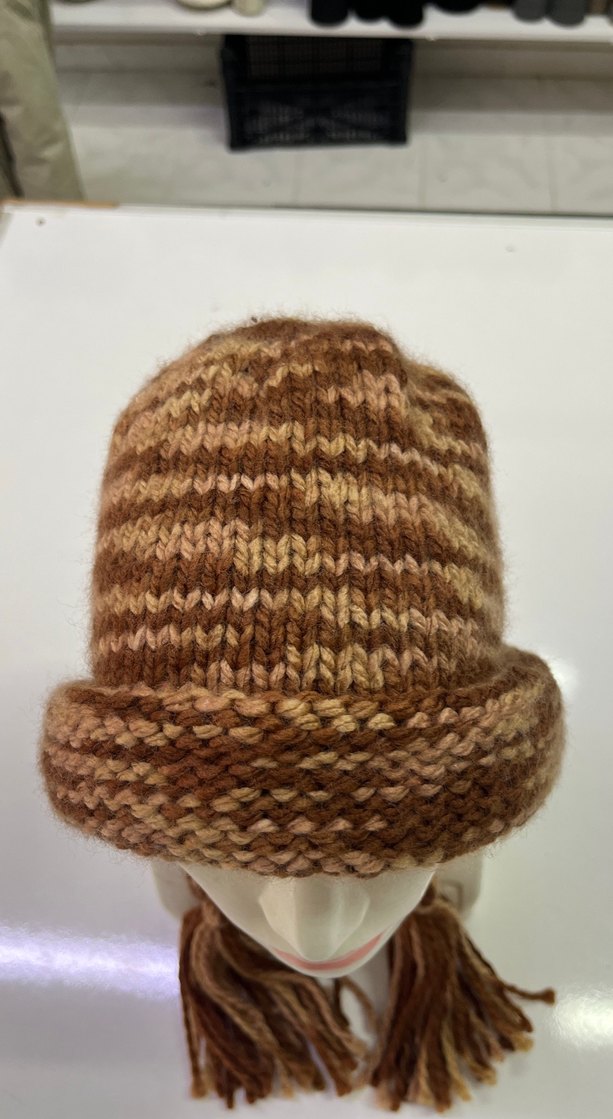 Bej Örgü Kadın Bere - Görsel 2